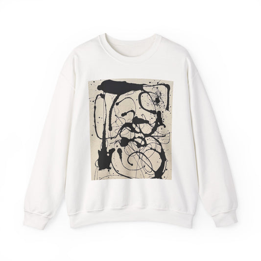 Abstract Ink Splatter Crewneck Sweatshirt
