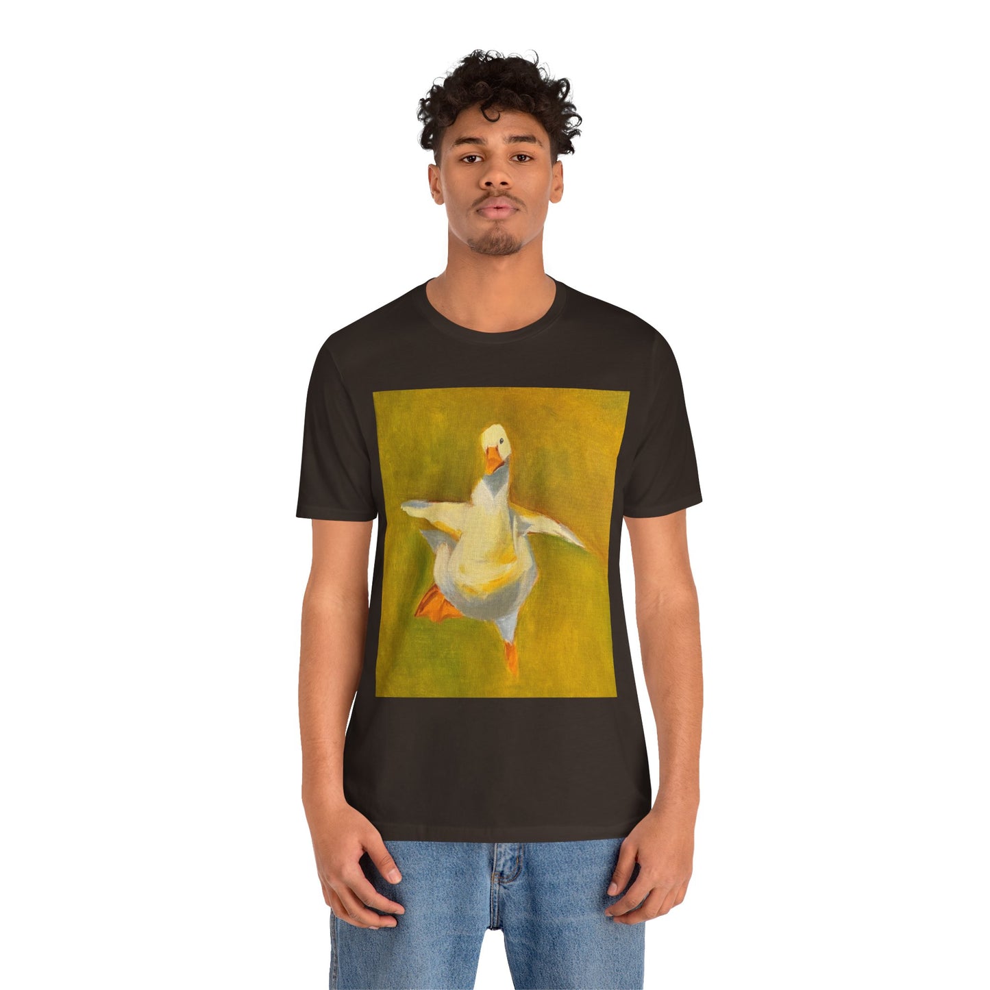 Dancing Duck Floral Tee — Whimsical Vintage-Style Goose T-Shirt