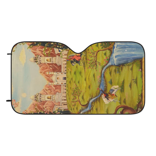 Vintage Persian Miniature Car Sun Shade — Scenic Palace Sunshade