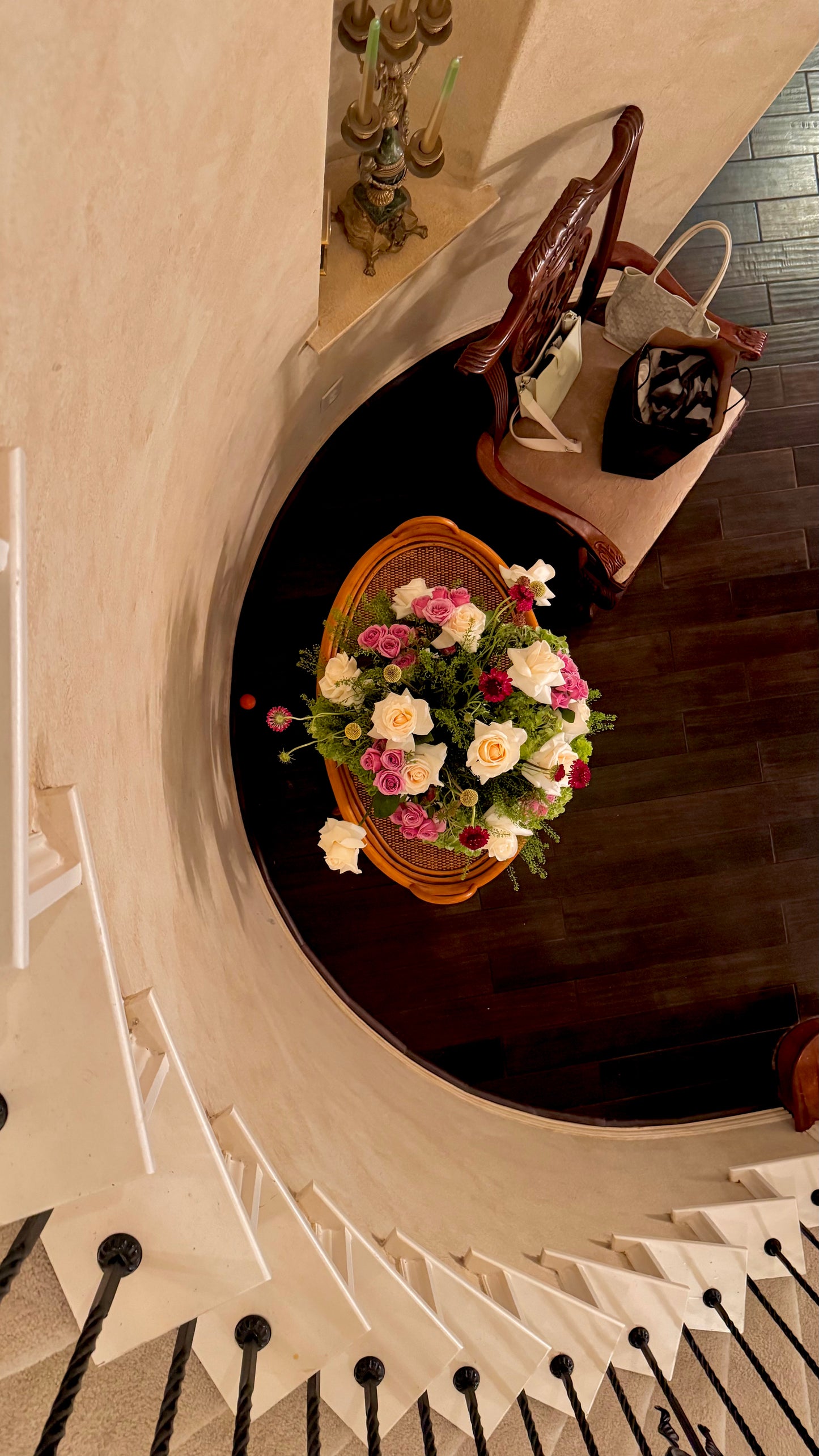 Romantic Roses in Roman Vase