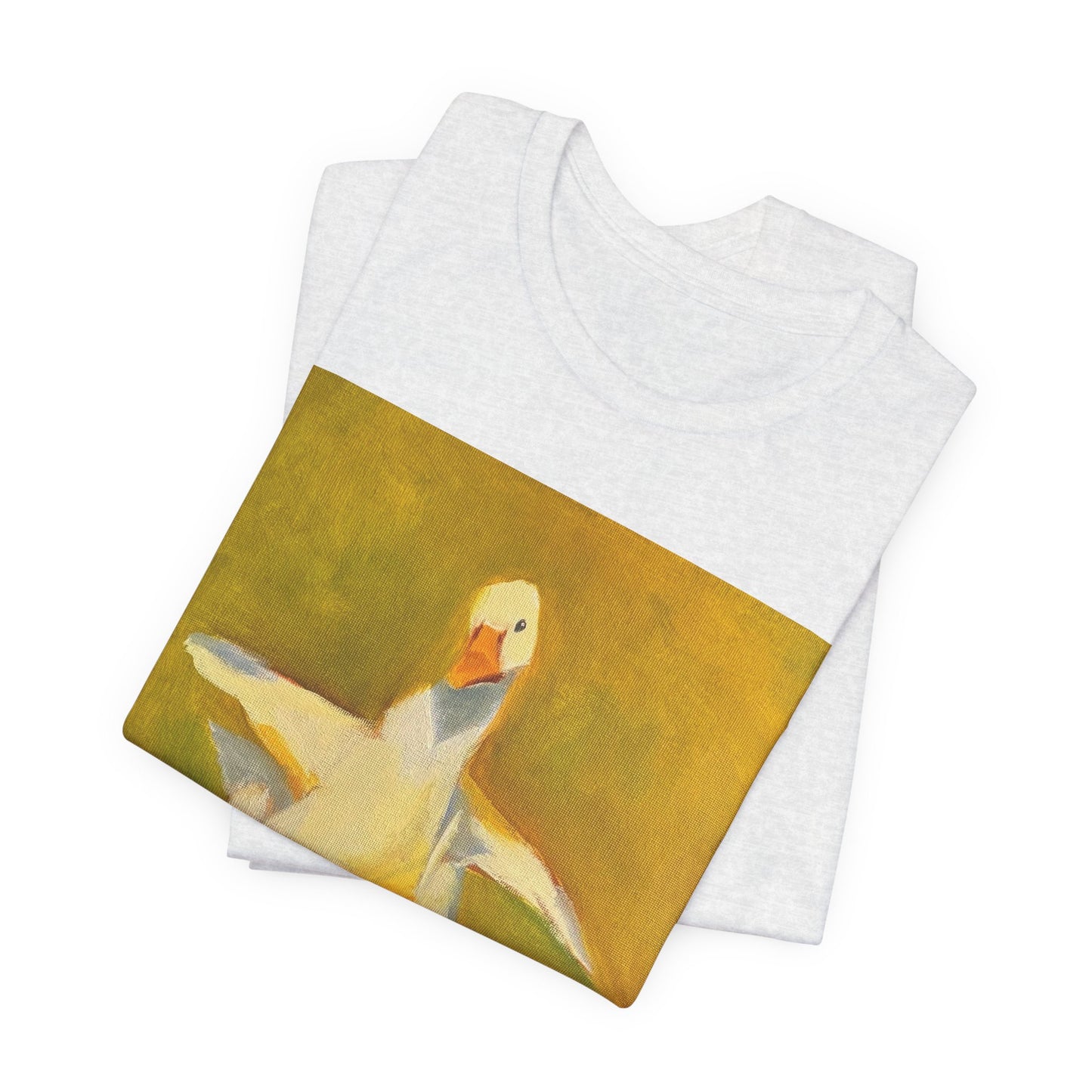 Dancing Duck Floral Tee — Whimsical Vintage-Style Goose T-Shirt