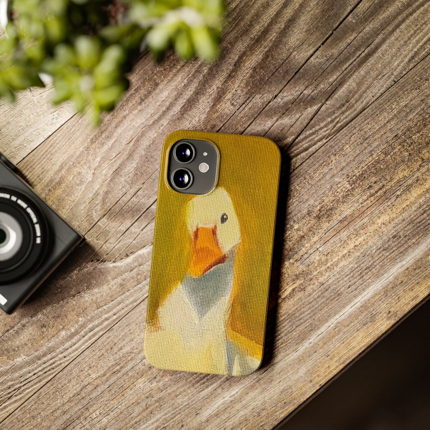 Cute Duck Illustration Slim Phone Case — Whimsical Farm Animal iPhone Cover