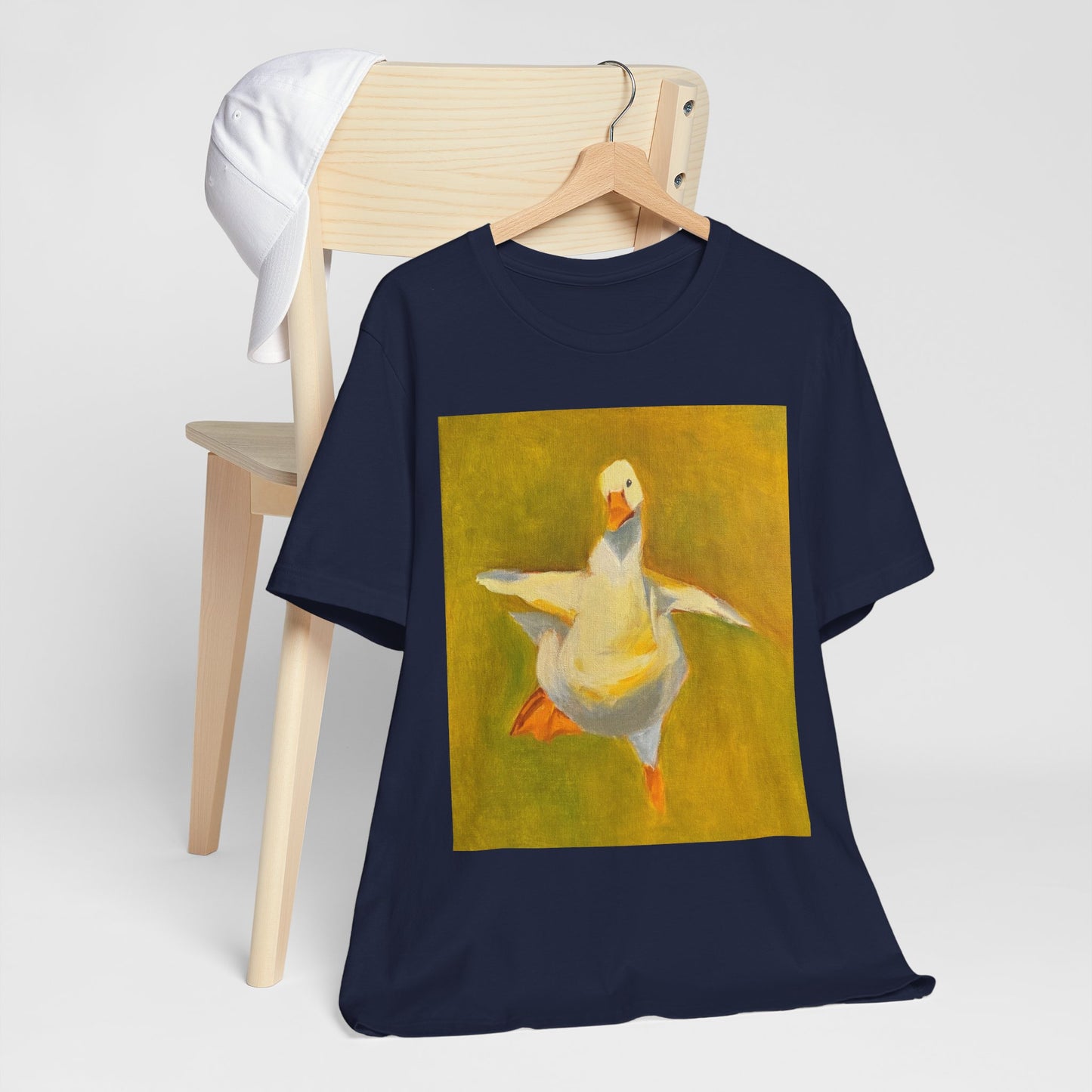 Dancing Duck Floral Tee — Whimsical Vintage-Style Goose T-Shirt