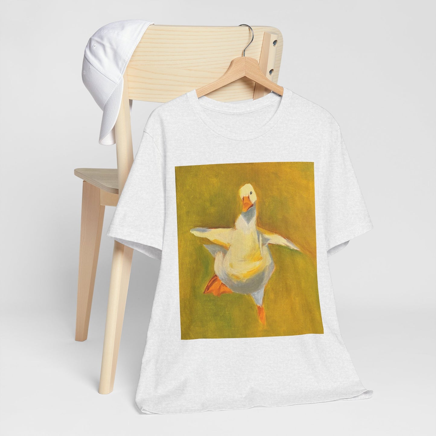 Dancing Duck Floral Tee — Whimsical Vintage-Style Goose T-Shirt
