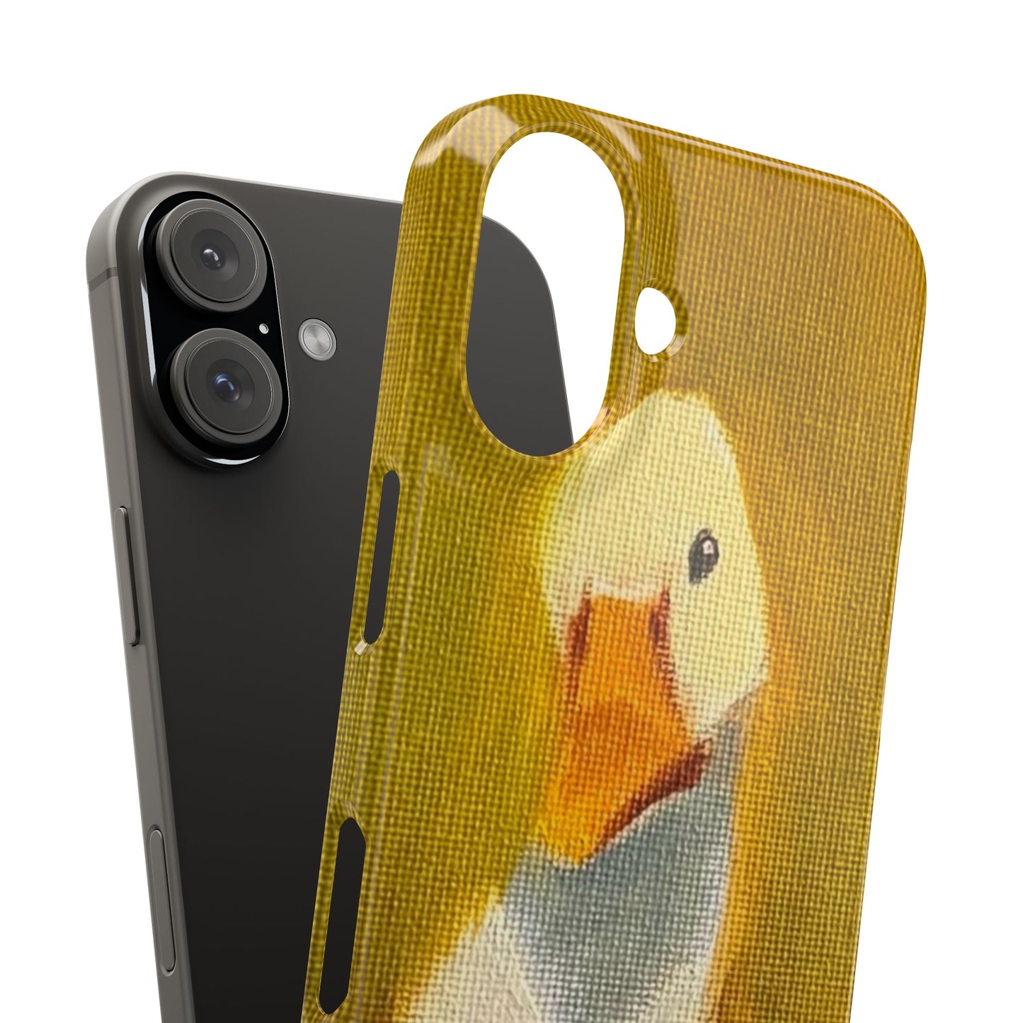 Cute Duck Illustration Slim Phone Case — Whimsical Farm Animal iPhone Cover