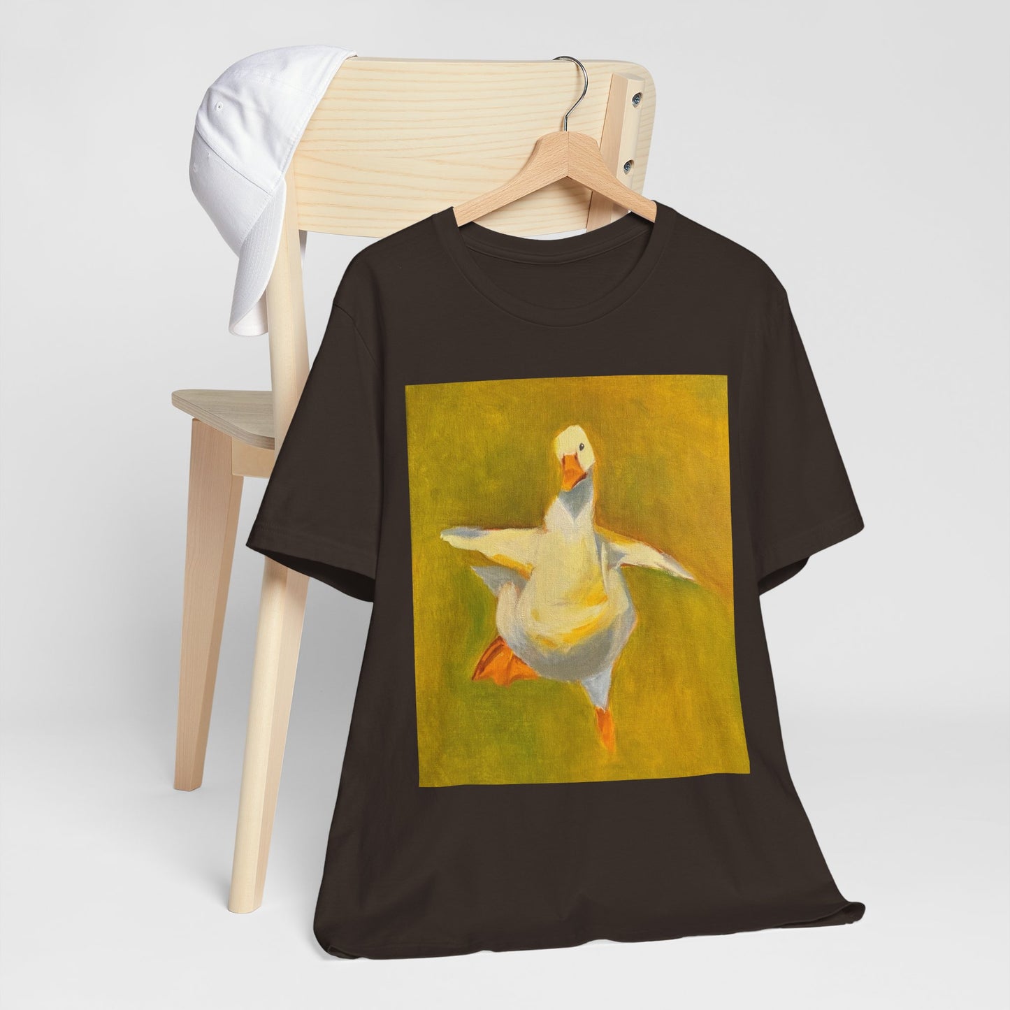Dancing Duck Floral Tee — Whimsical Vintage-Style Goose T-Shirt
