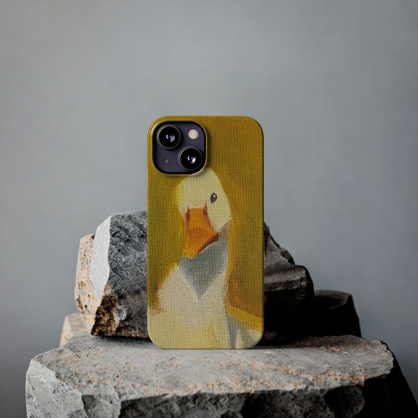 Cute Duck Illustration Slim Phone Case — Whimsical Farm Animal iPhone Cover