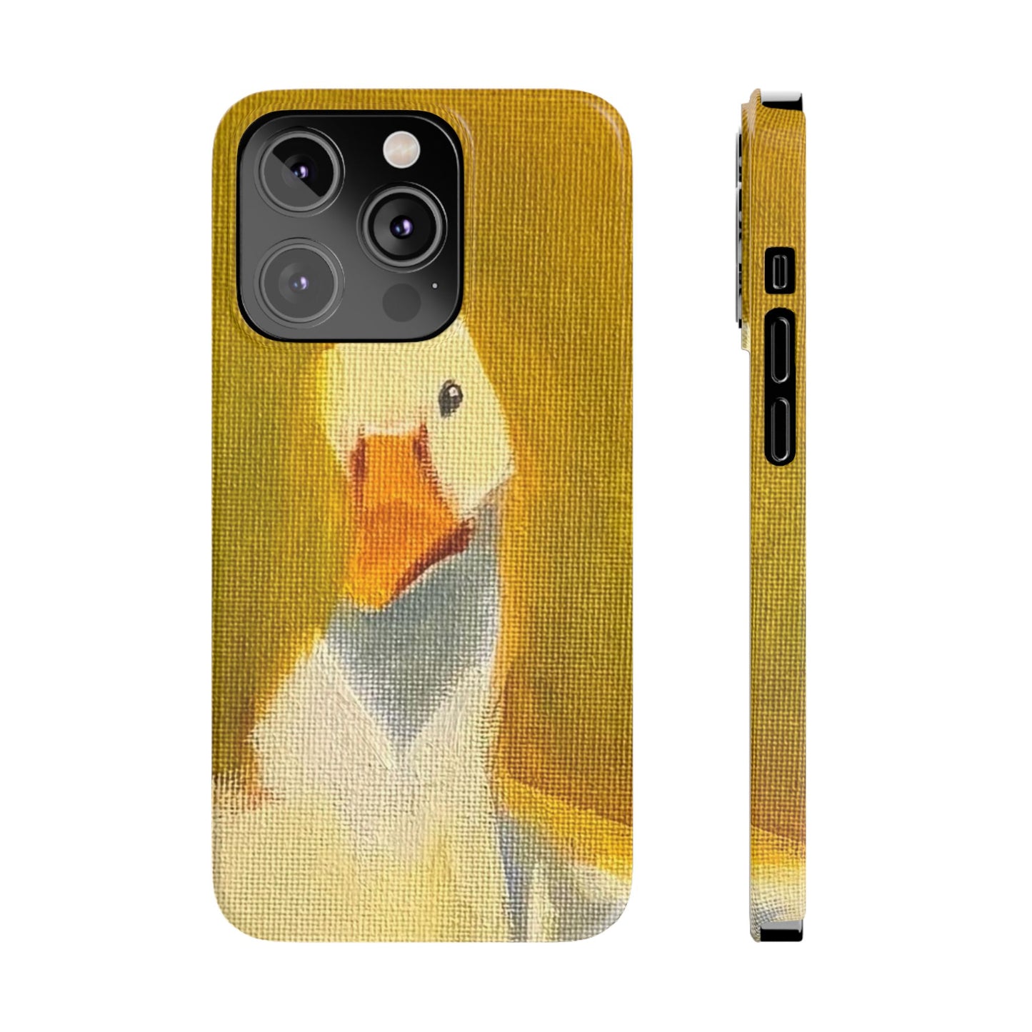 Cute Duck Illustration Slim Phone Case — Whimsical Farm Animal iPhone Cover