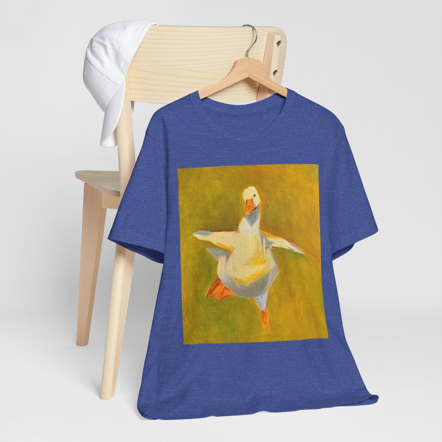 Dancing Duck Floral Tee — Whimsical Vintage-Style Goose T-Shirt