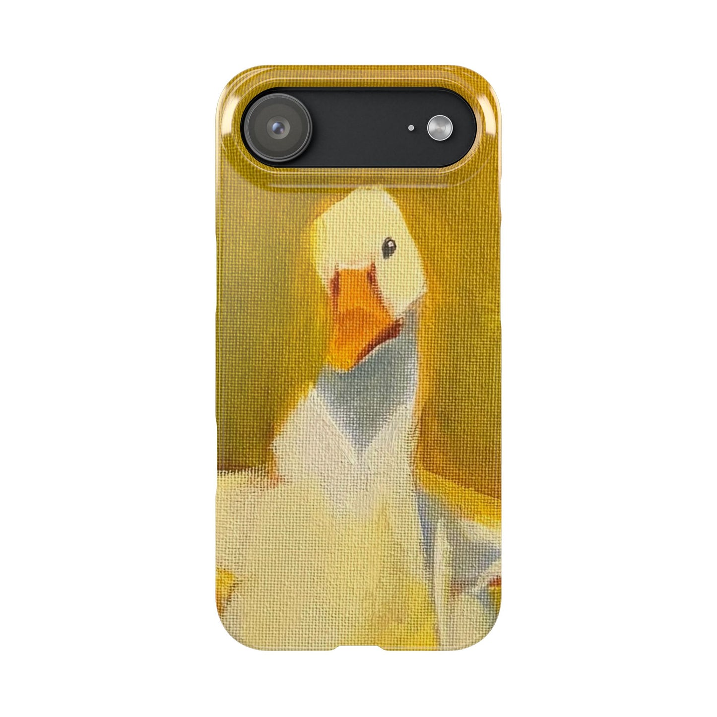 Cute Duck Illustration Slim Phone Case — Whimsical Farm Animal iPhone Cover