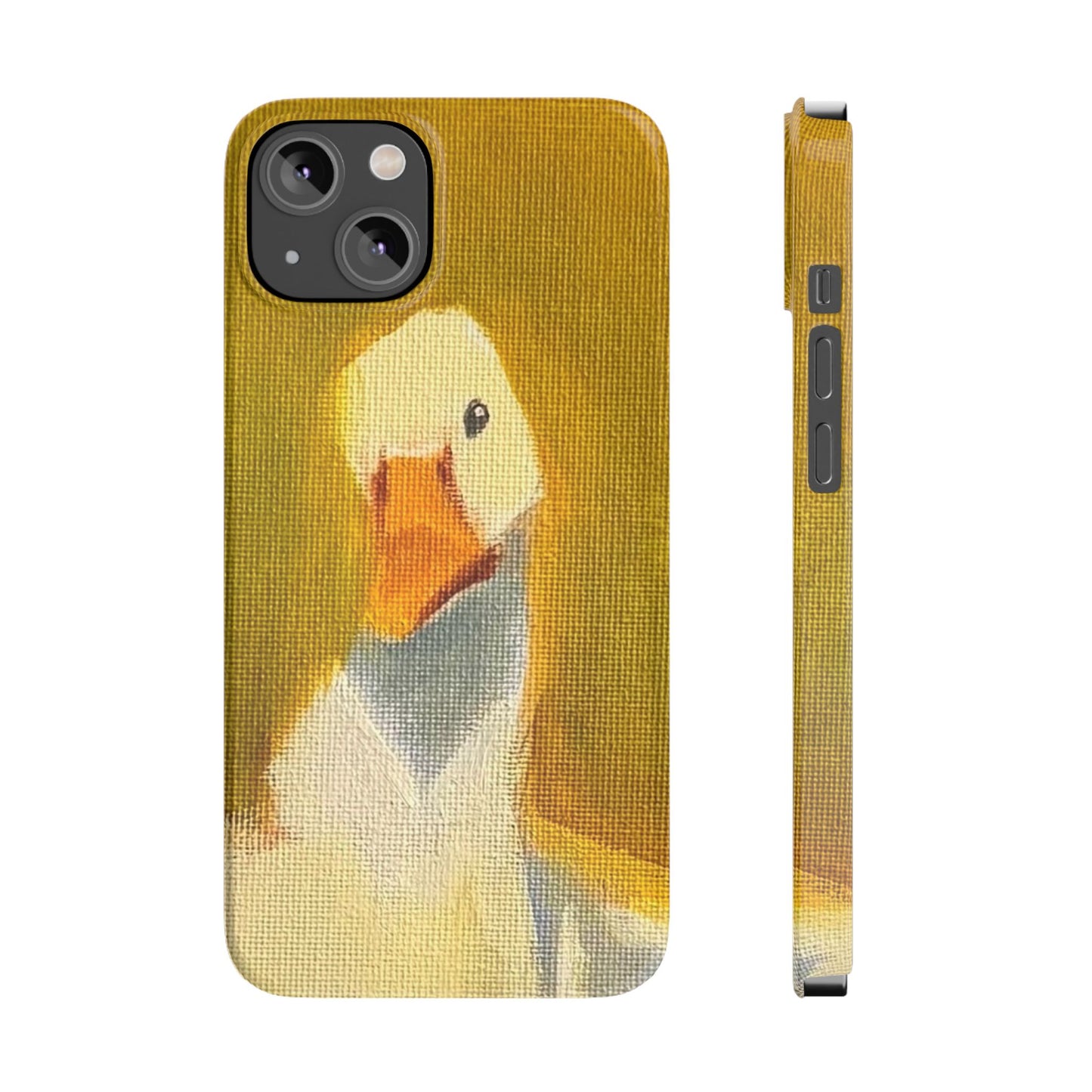 Cute Duck Illustration Slim Phone Case — Whimsical Farm Animal iPhone Cover