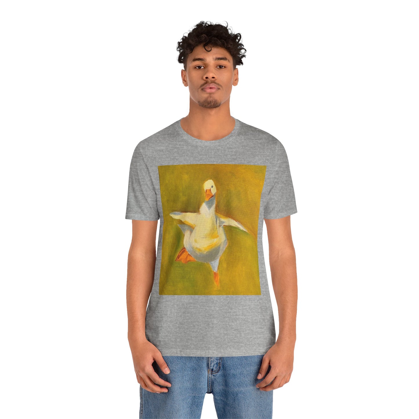 Dancing Duck Floral Tee — Whimsical Vintage-Style Goose T-Shirt