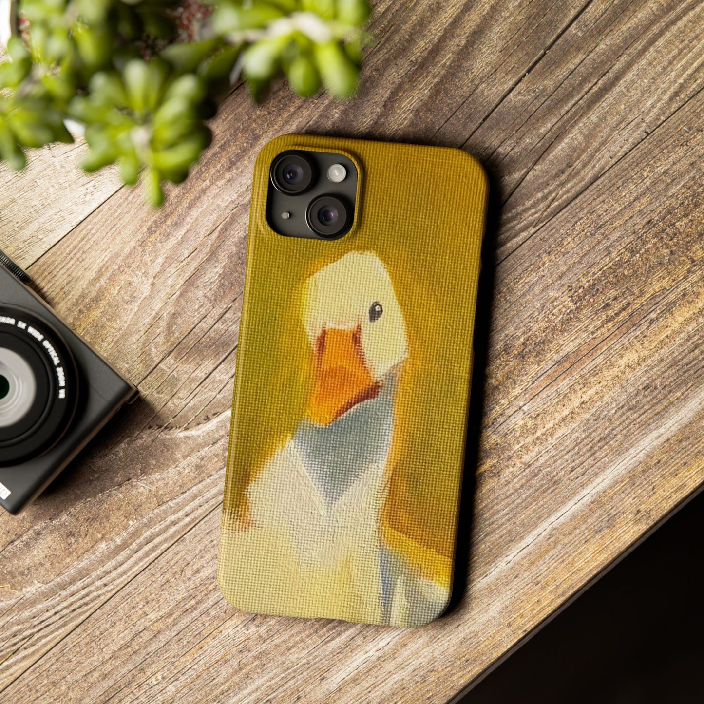 Cute Duck Illustration Slim Phone Case — Whimsical Farm Animal iPhone Cover