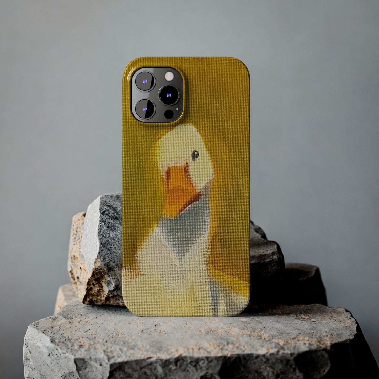 Cute Duck Illustration Slim Phone Case — Whimsical Farm Animal iPhone Cover