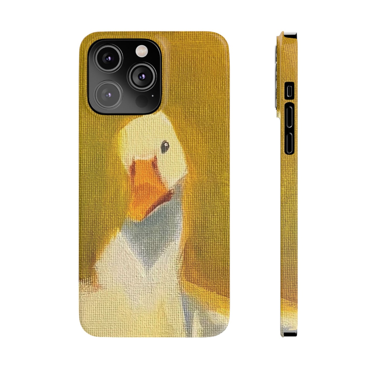 Cute Duck Illustration Slim Phone Case — Whimsical Farm Animal iPhone Cover