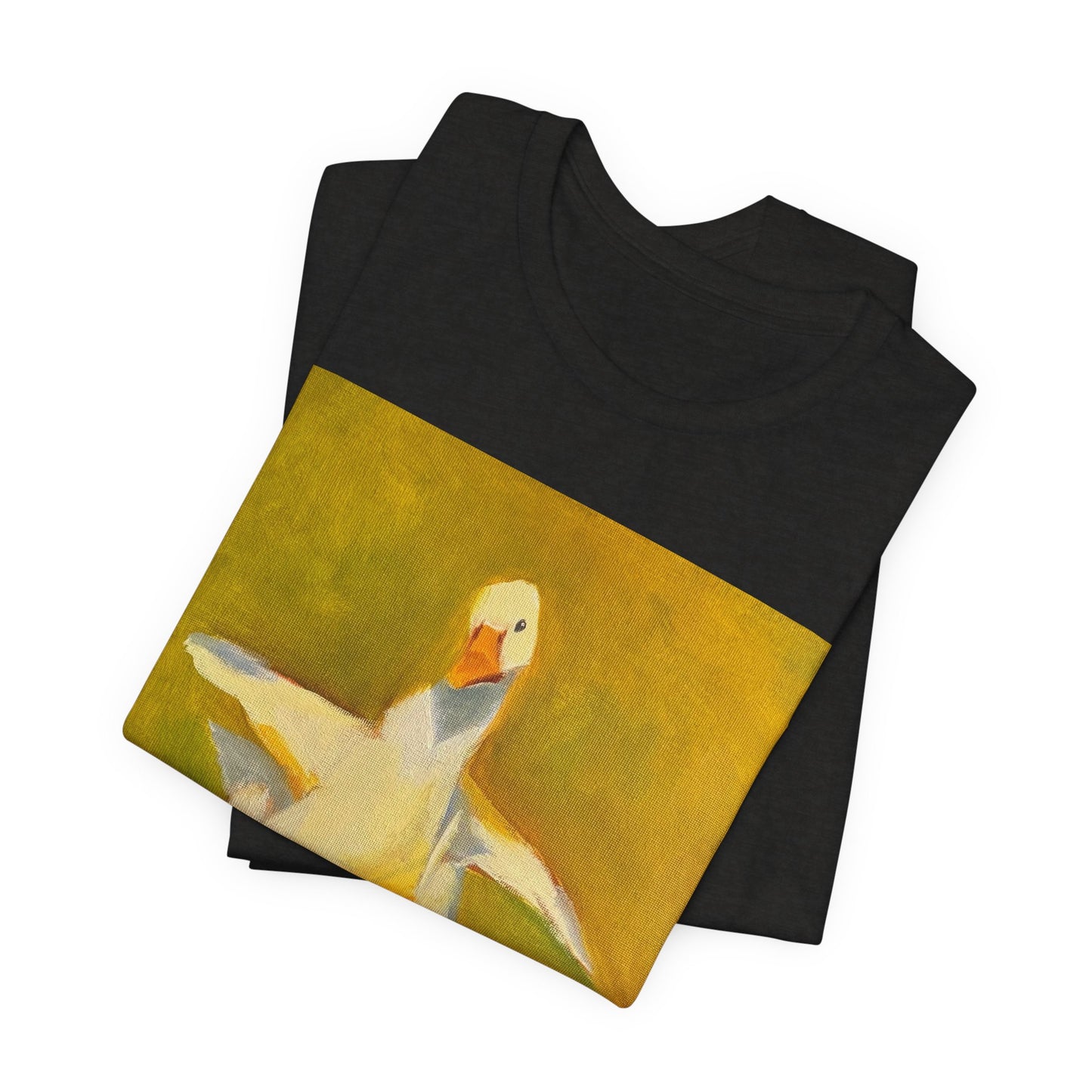 Dancing Duck Floral Tee — Whimsical Vintage-Style Goose T-Shirt
