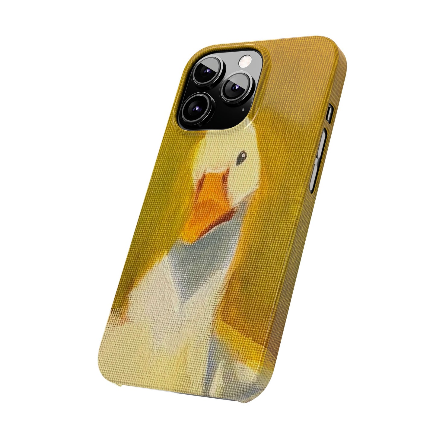 Cute Duck Illustration Slim Phone Case — Whimsical Farm Animal iPhone Cover