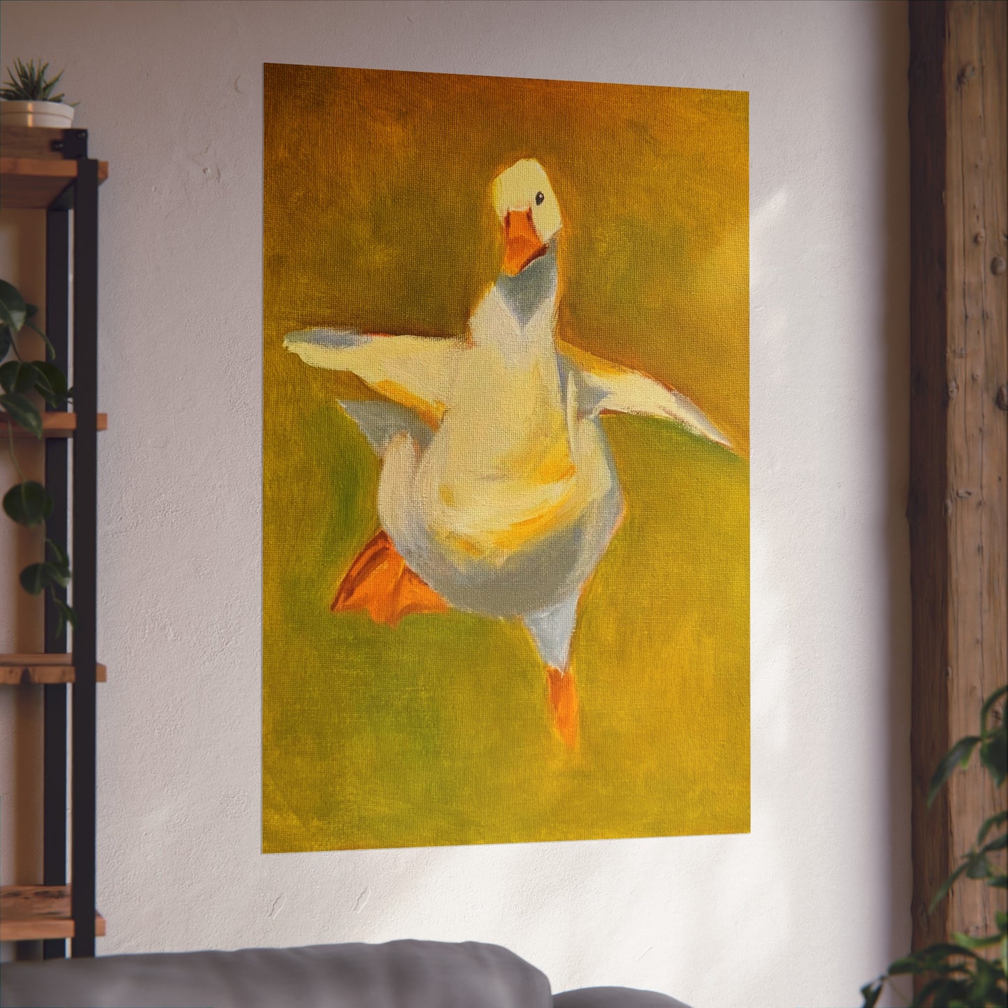 Fine Art Poster — Playful Dancing Goose Painting Print