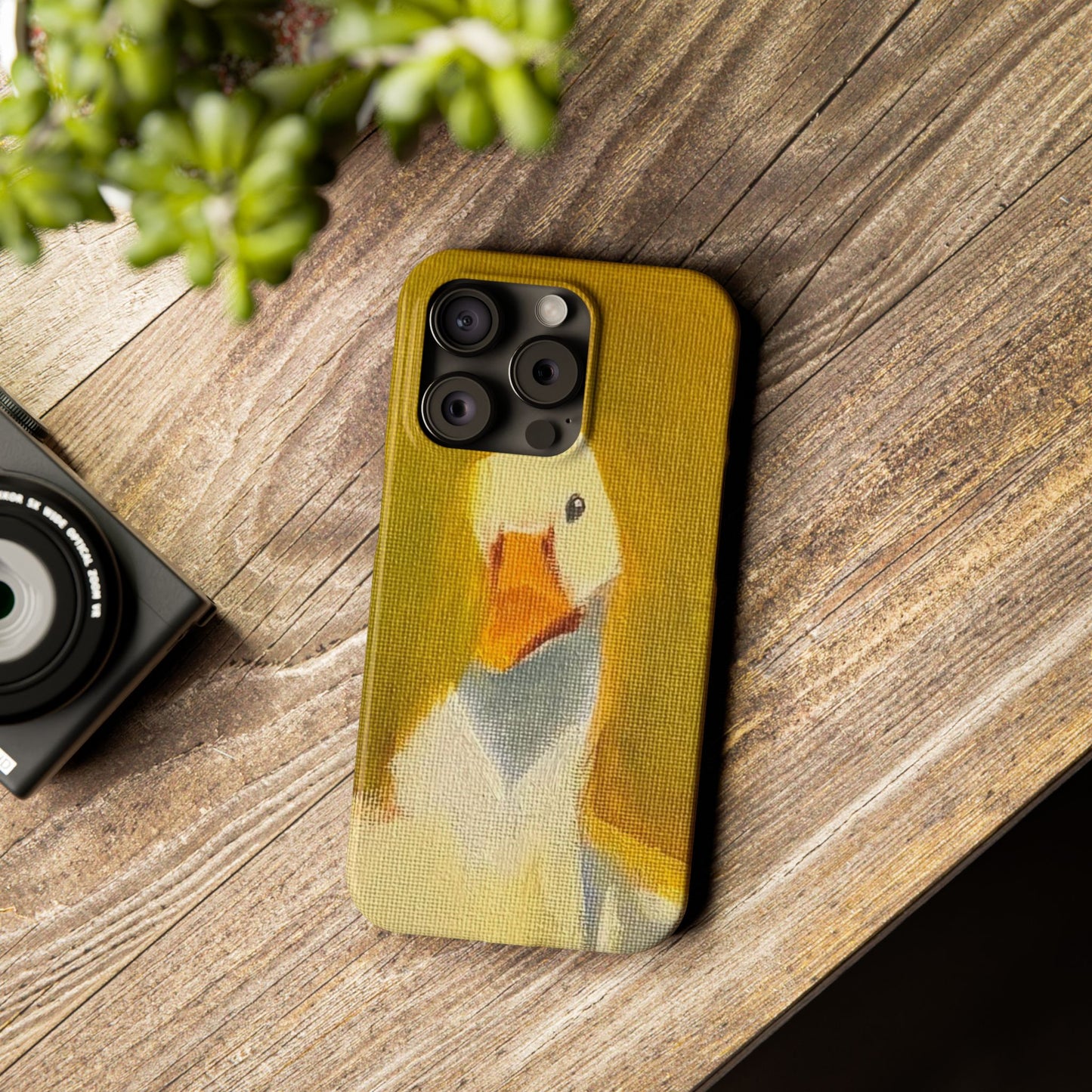 Cute Duck Illustration Slim Phone Case — Whimsical Farm Animal iPhone Cover