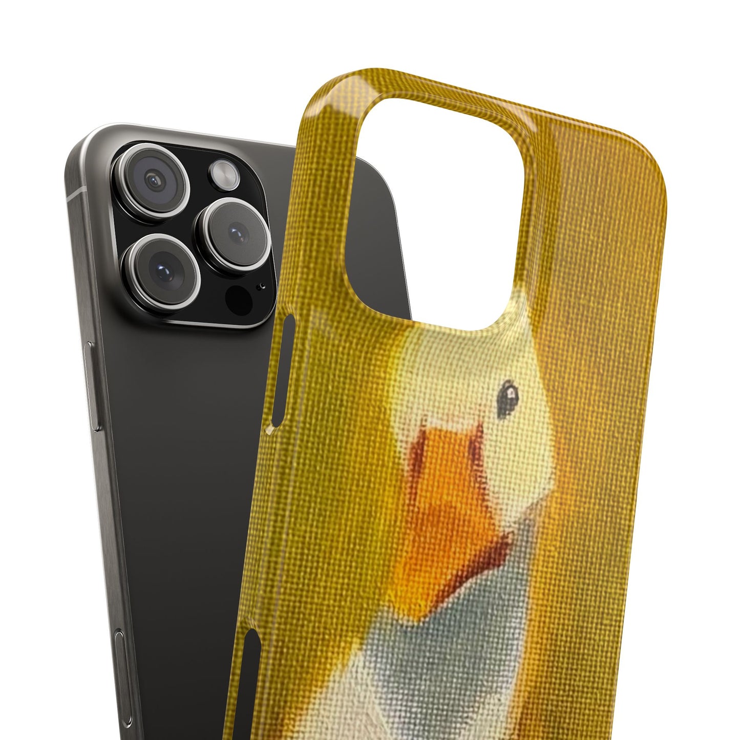 Cute Duck Illustration Slim Phone Case — Whimsical Farm Animal iPhone Cover