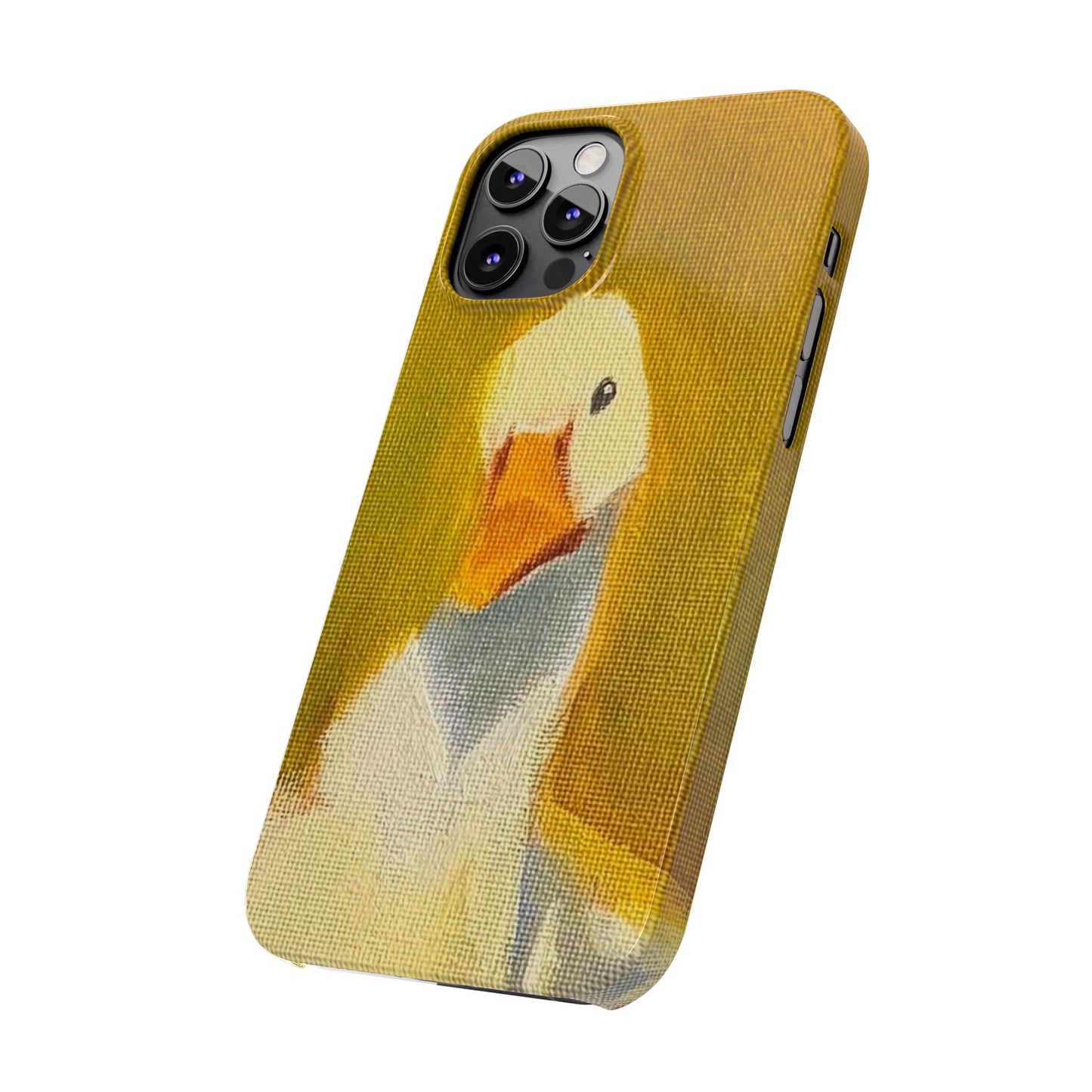 Cute Duck Illustration Slim Phone Case — Whimsical Farm Animal iPhone Cover