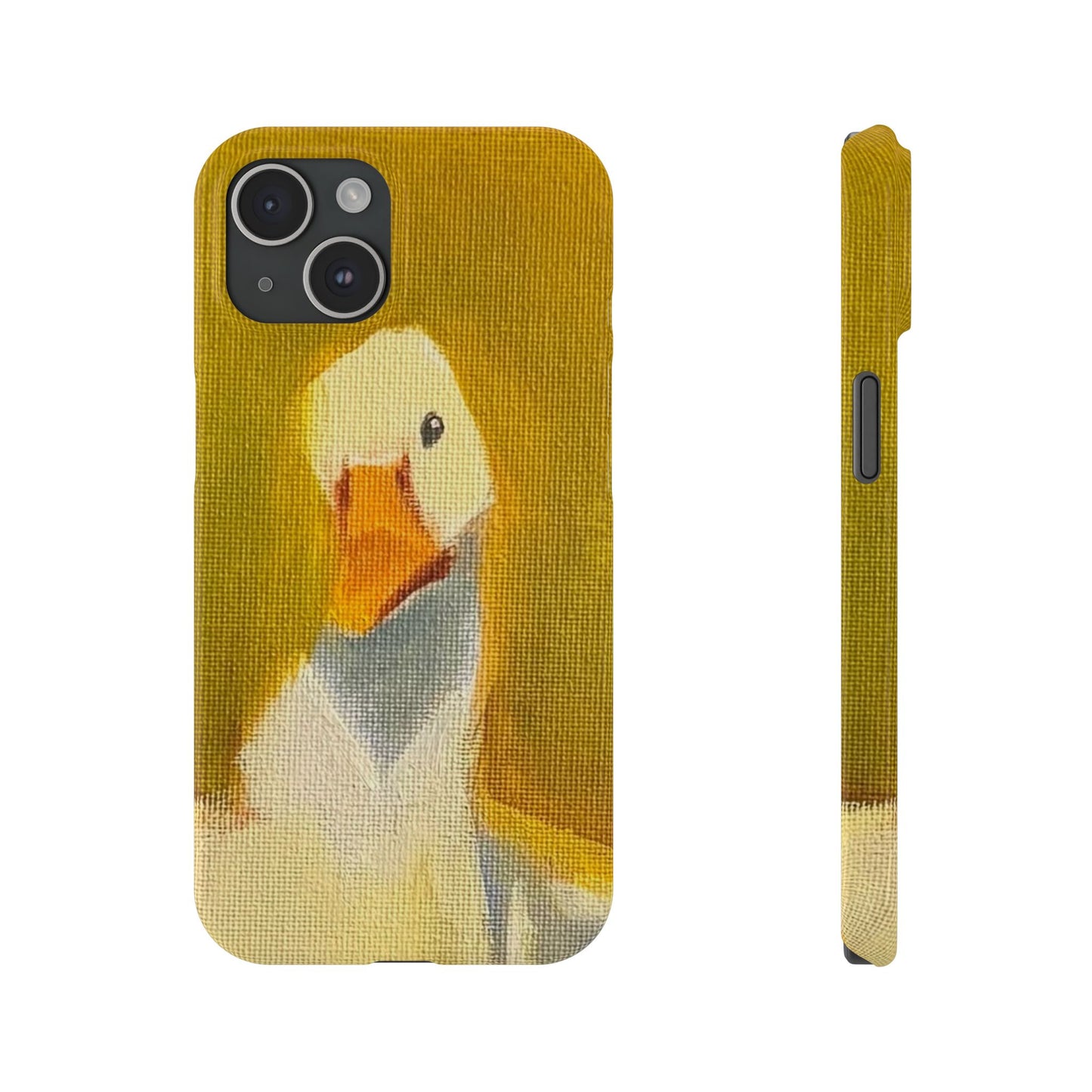 Cute Duck Illustration Slim Phone Case — Whimsical Farm Animal iPhone Cover