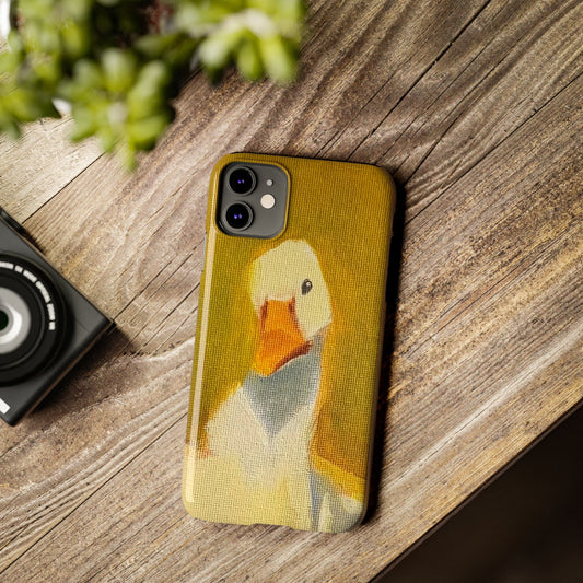 Cute Duck Illustration Slim Phone Case — Whimsical Farm Animal iPhone Cover