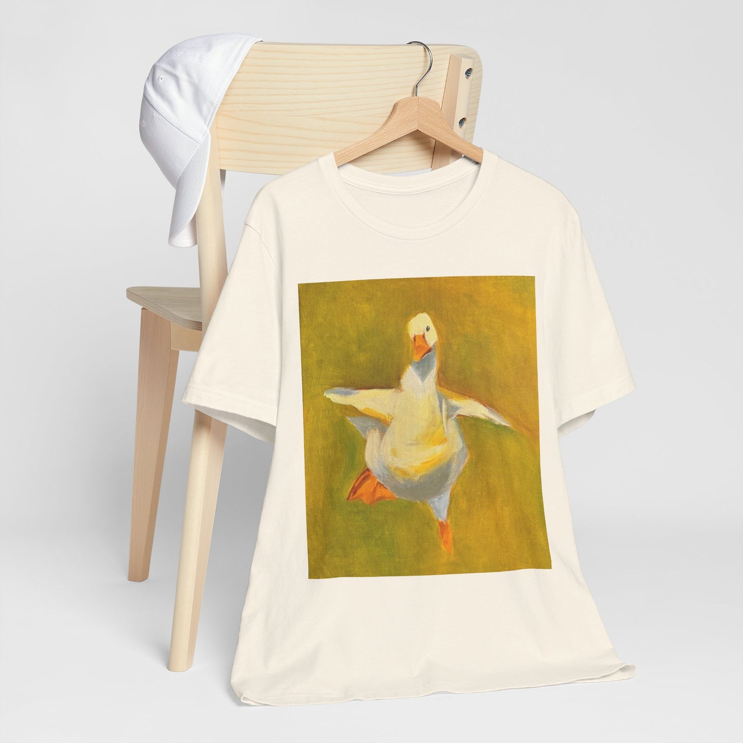 Dancing Duck Floral Tee — Whimsical Vintage-Style Goose T-Shirt