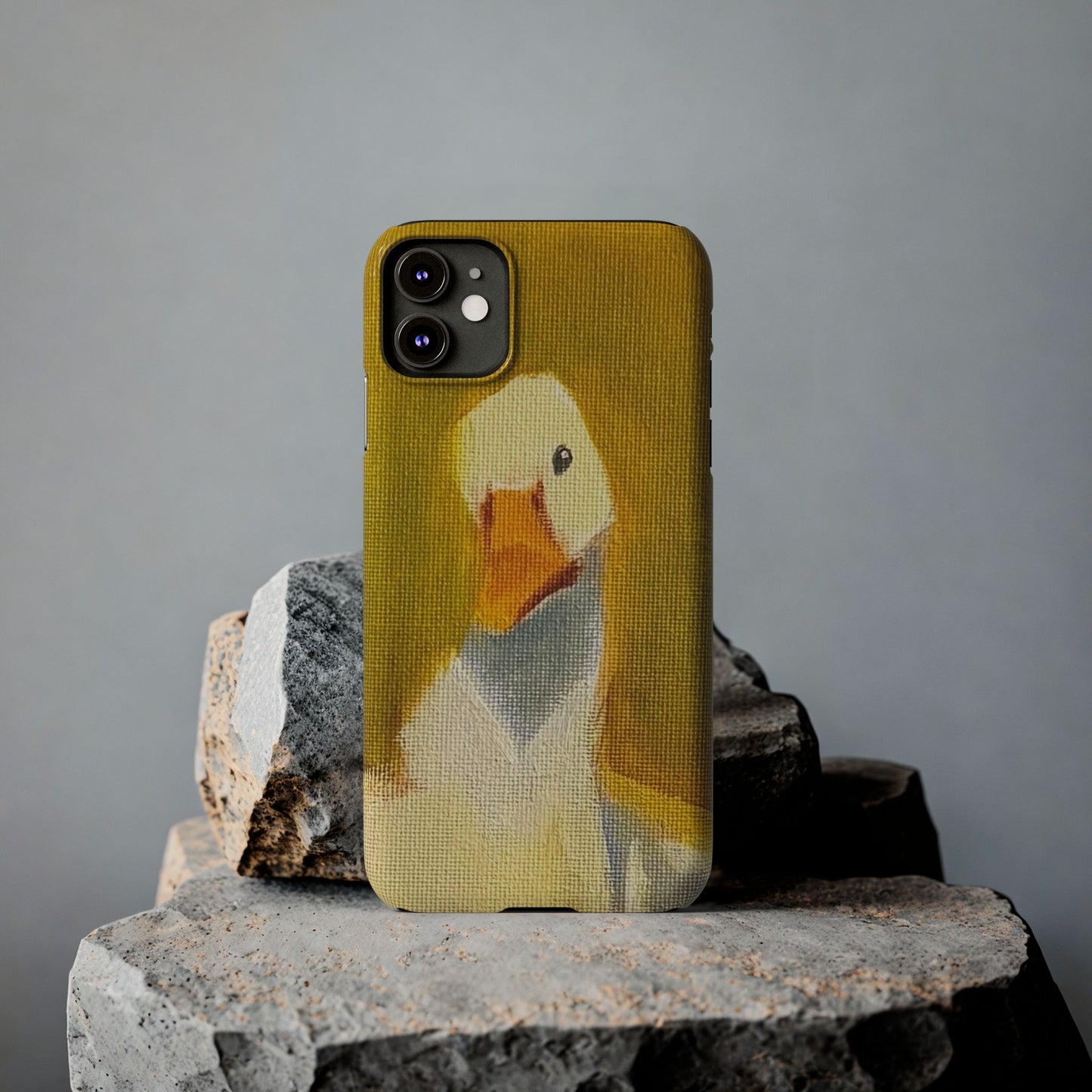 Cute Duck Illustration Slim Phone Case — Whimsical Farm Animal iPhone Cover