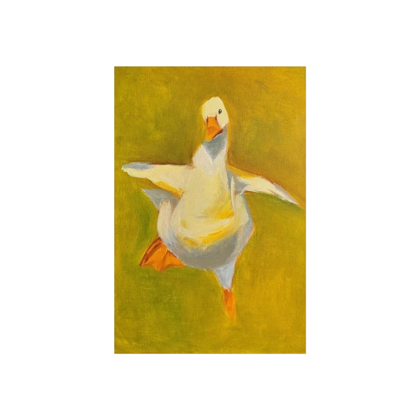 Fine Art Poster — Playful Dancing Goose Painting Print