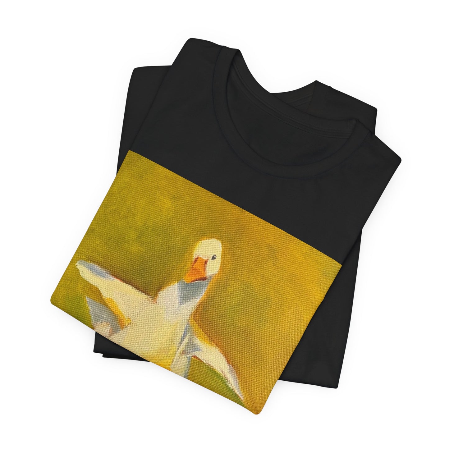 Dancing Duck Floral Tee — Whimsical Vintage-Style Goose T-Shirt