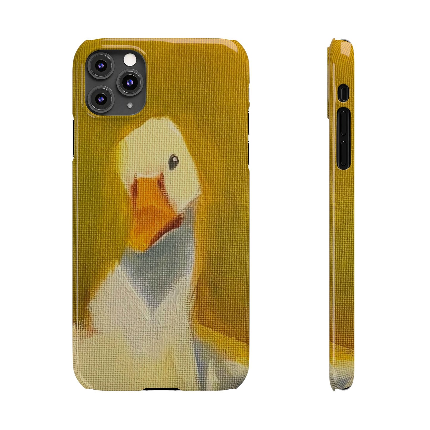 Cute Duck Illustration Slim Phone Case — Whimsical Farm Animal iPhone Cover
