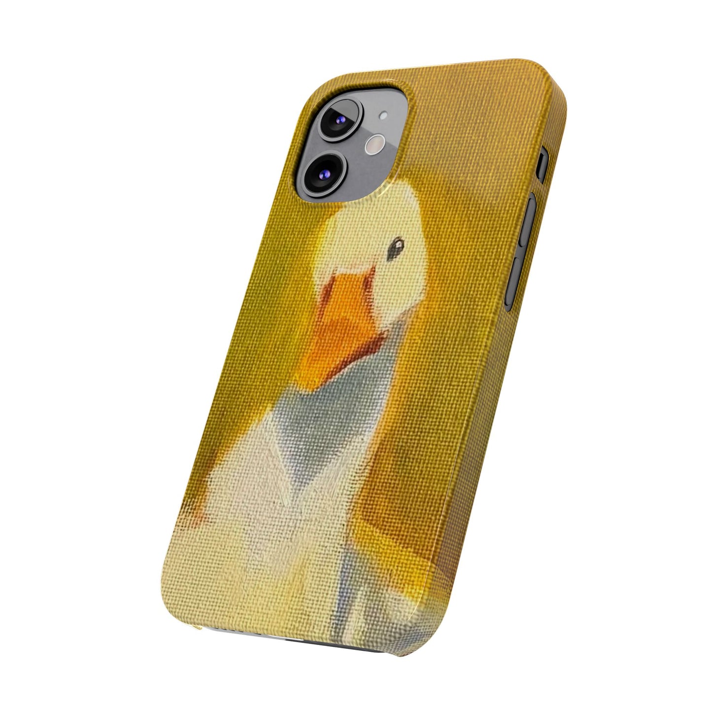 Cute Duck Illustration Slim Phone Case — Whimsical Farm Animal iPhone Cover