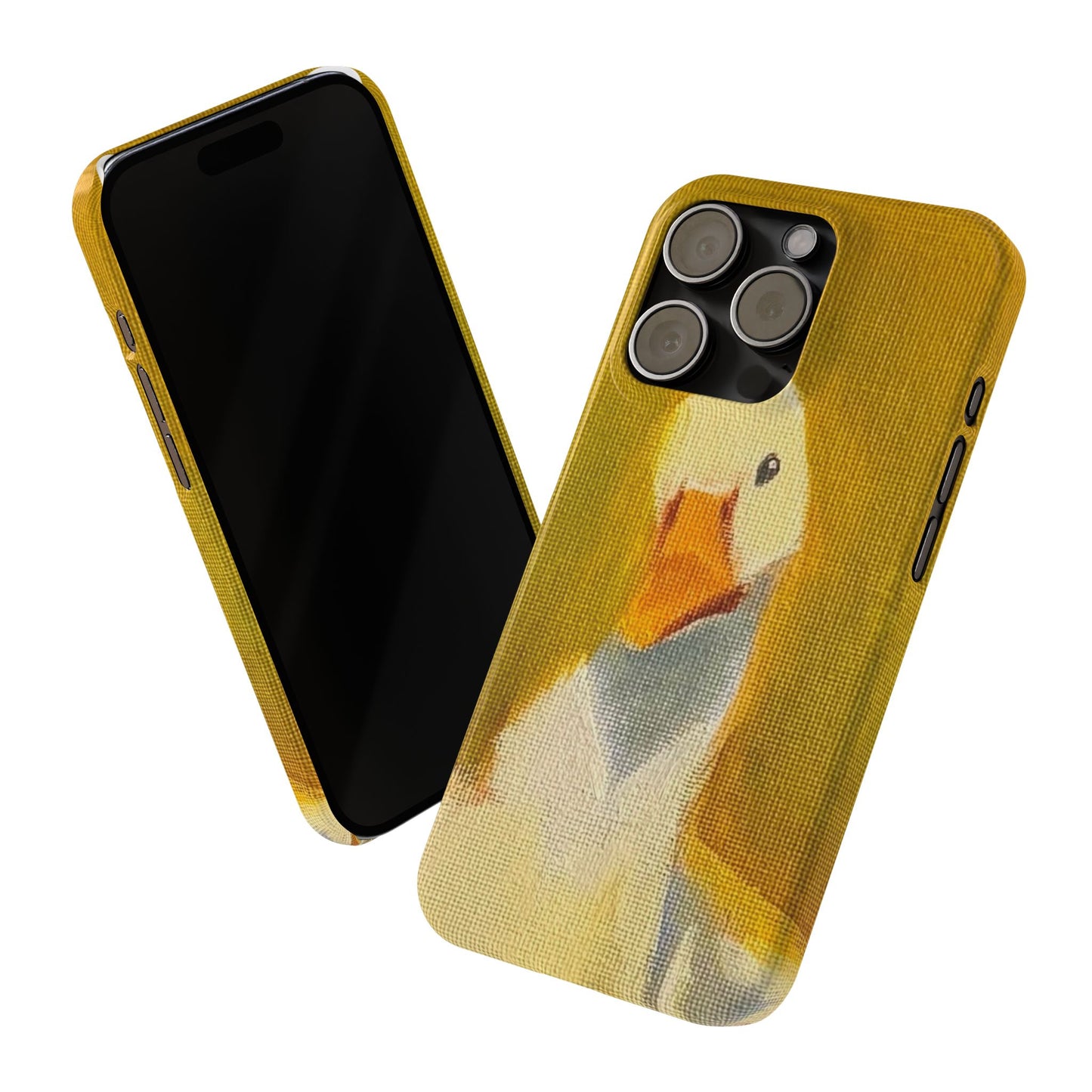 Cute Duck Illustration Slim Phone Case — Whimsical Farm Animal iPhone Cover