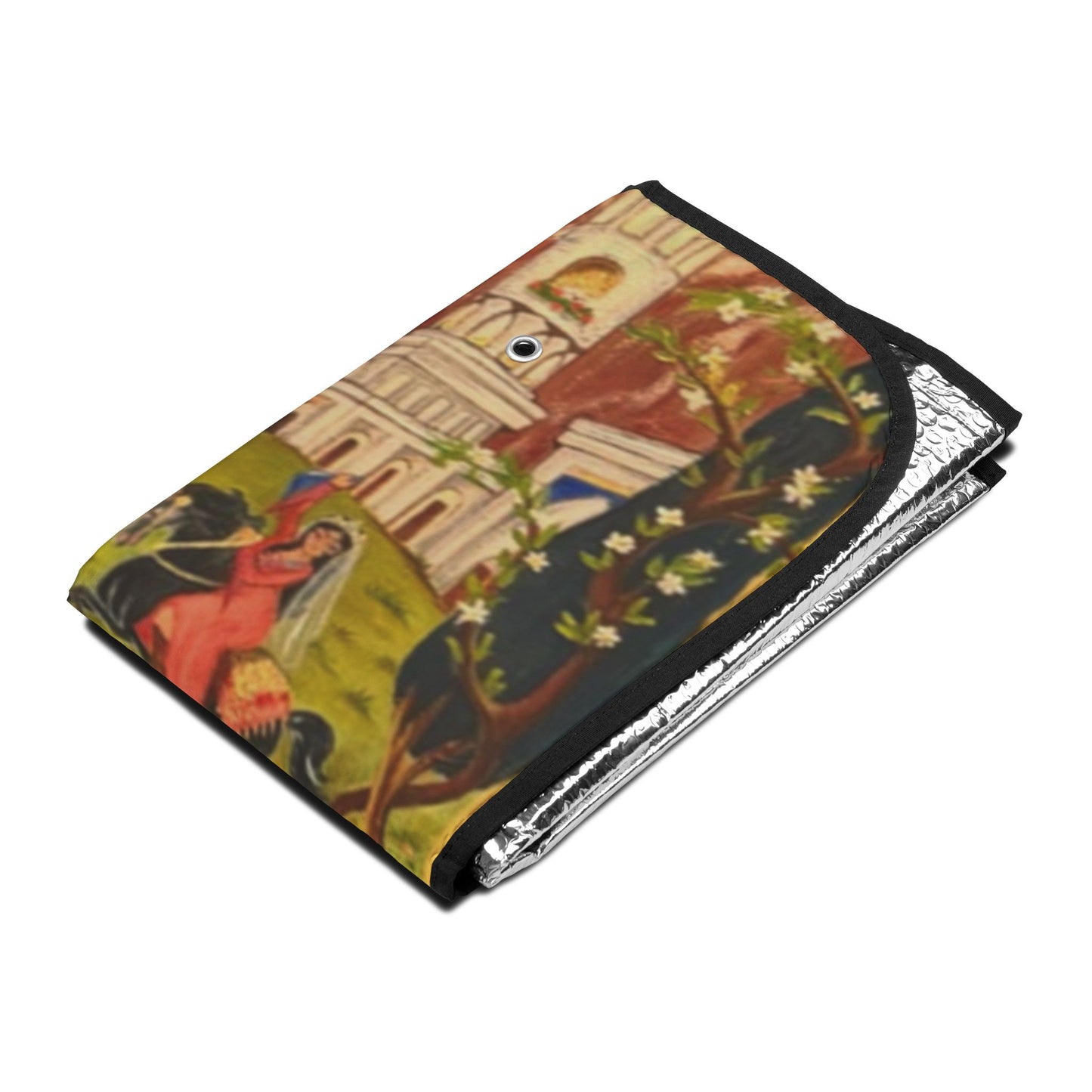 Vintage Persian Miniature Car Sun Shade — Scenic Palace Sunshade