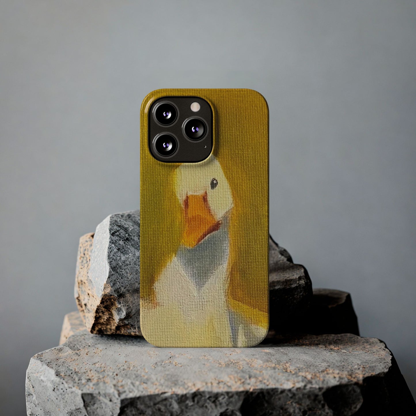 Cute Duck Illustration Slim Phone Case — Whimsical Farm Animal iPhone Cover