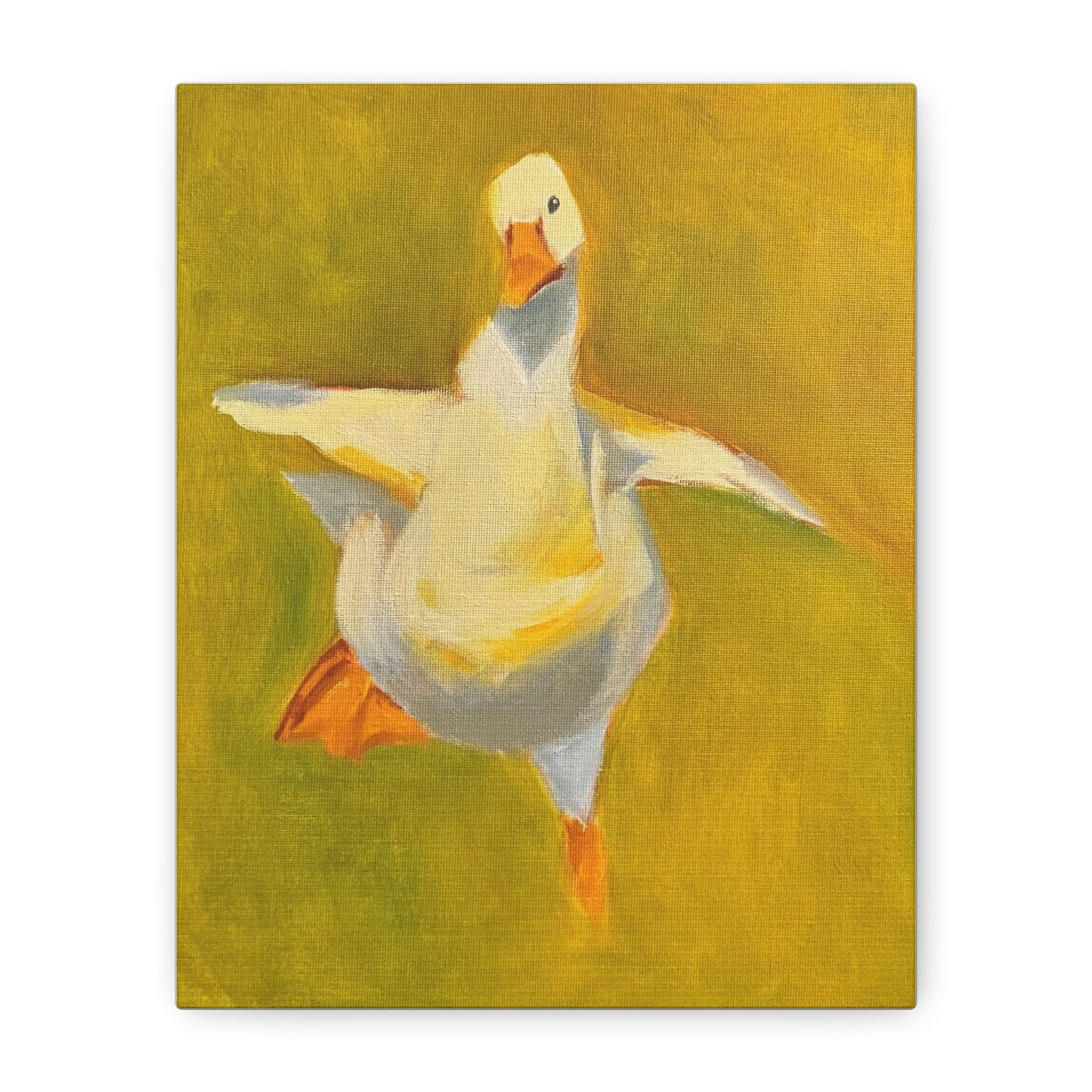 Whimsical Dancing Goose Matte Canvas Wall Art