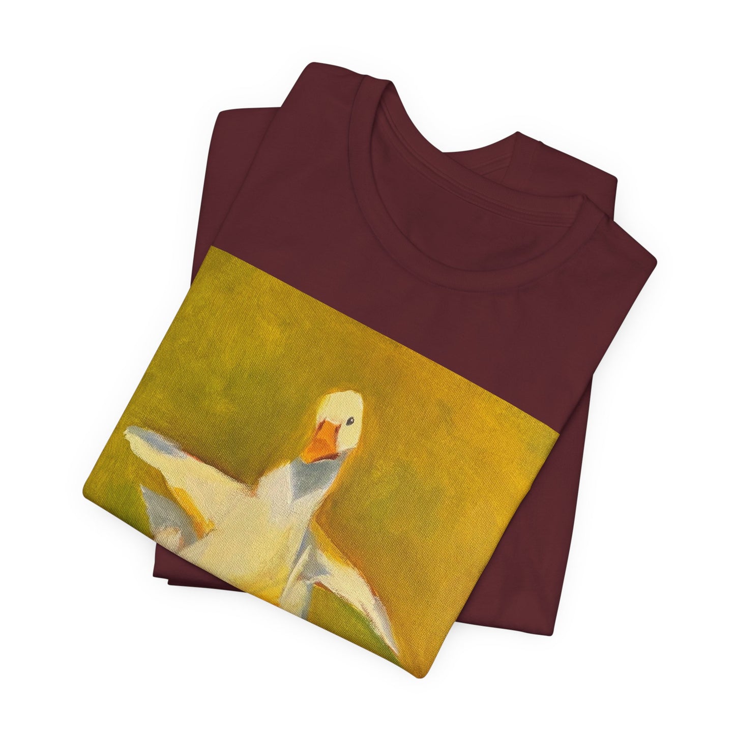 Dancing Duck Floral Tee — Whimsical Vintage-Style Goose T-Shirt