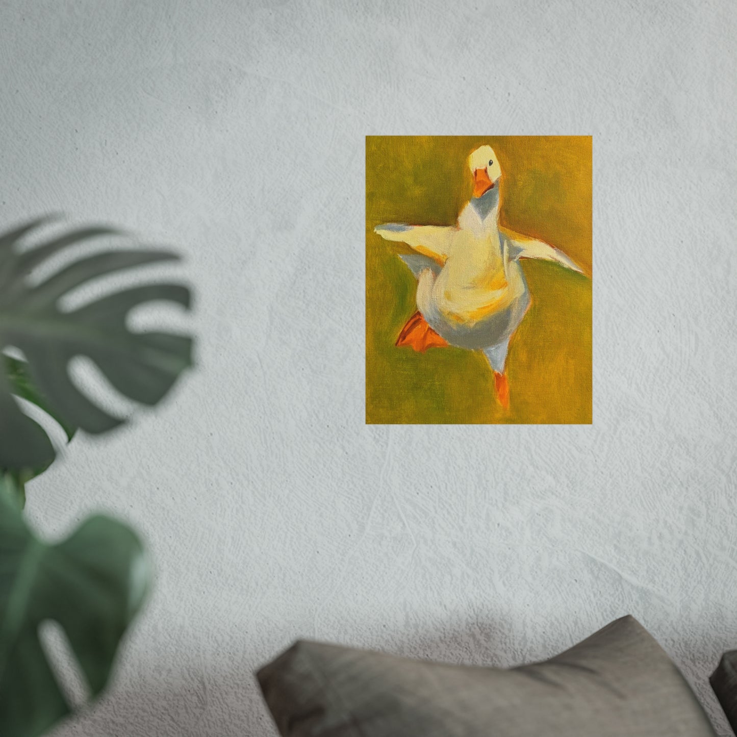 Fine Art Poster — Playful Dancing Goose Painting Print