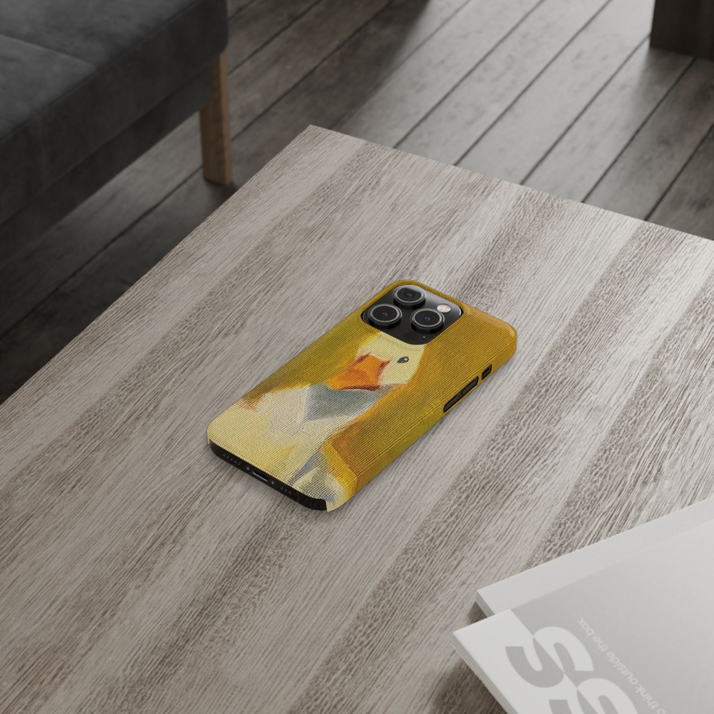 Cute Duck Illustration Slim Phone Case — Whimsical Farm Animal iPhone Cover