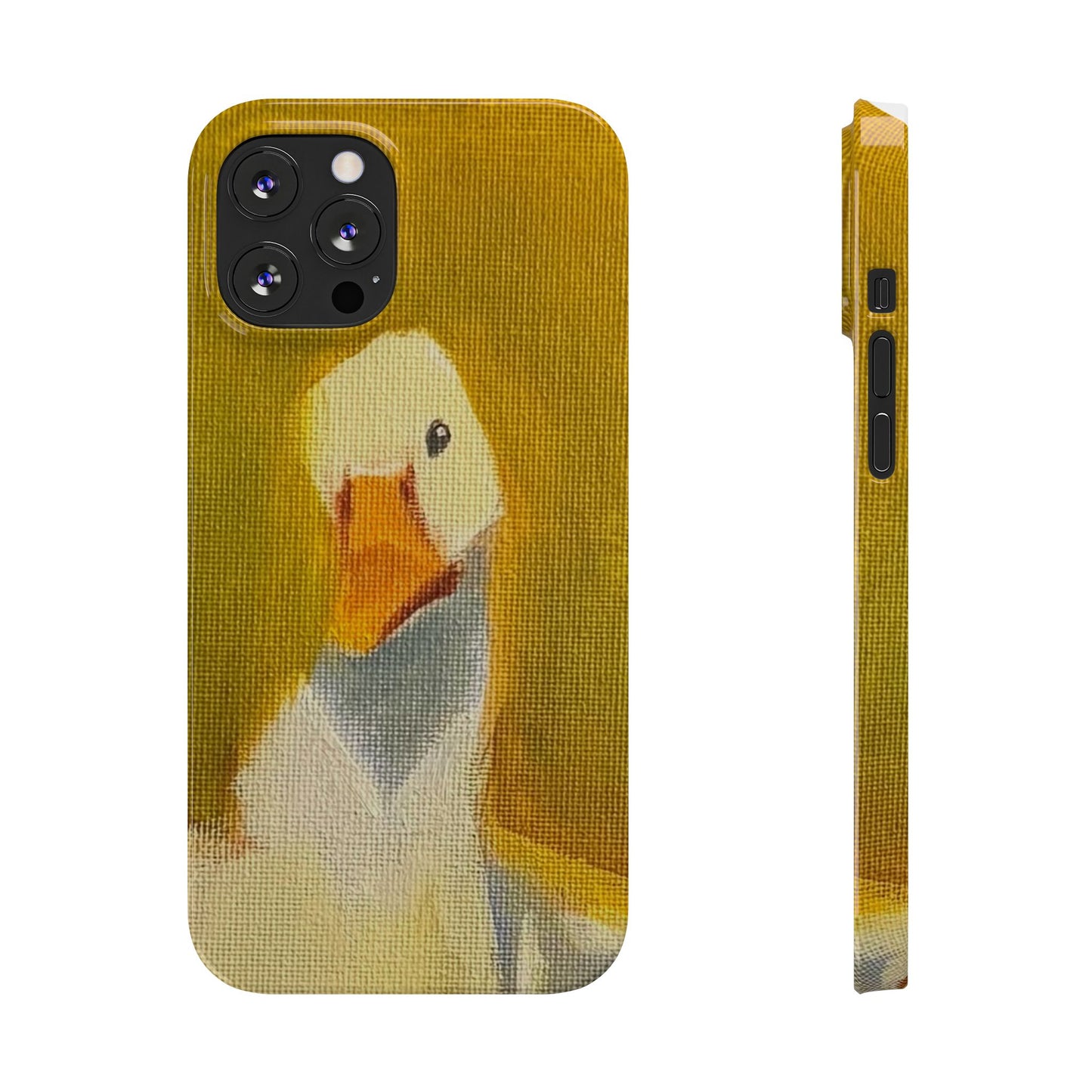 Cute Duck Illustration Slim Phone Case — Whimsical Farm Animal iPhone Cover