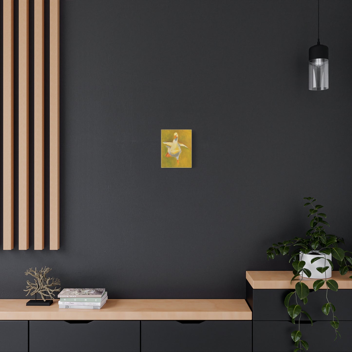 Whimsical Dancing Goose Matte Canvas Wall Art