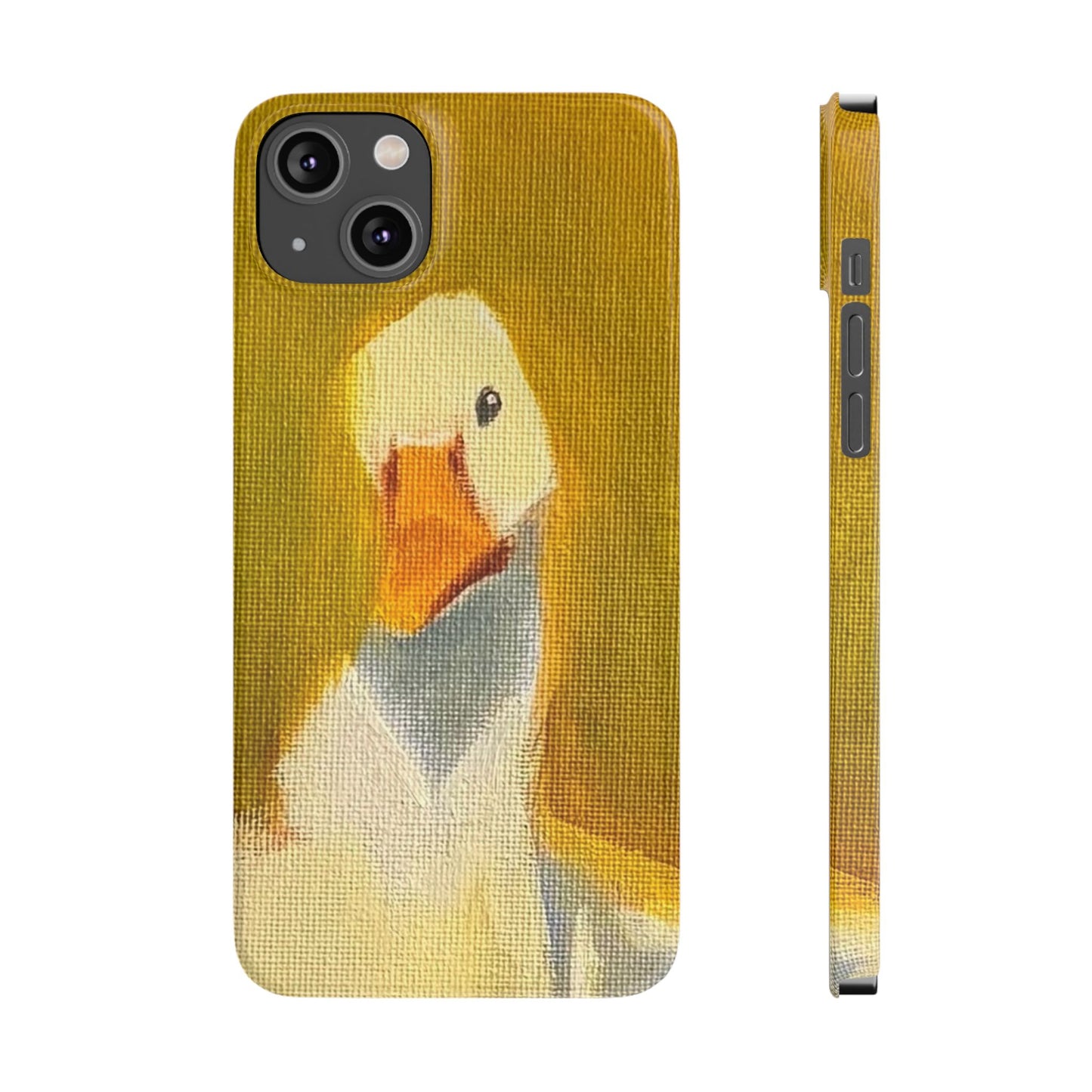 Cute Duck Illustration Slim Phone Case — Whimsical Farm Animal iPhone Cover