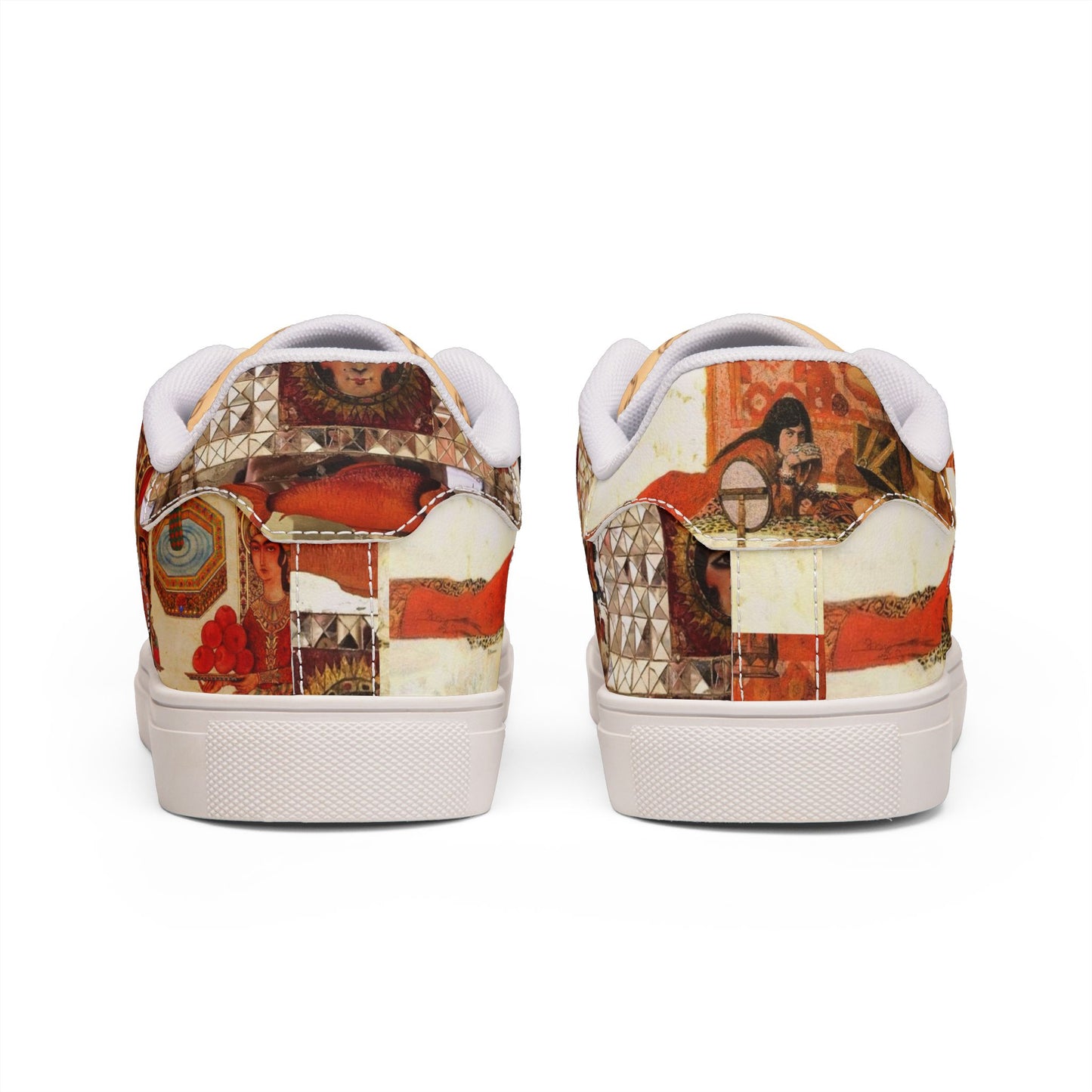 Persian Girl Red Low-Top Leather Sneakers