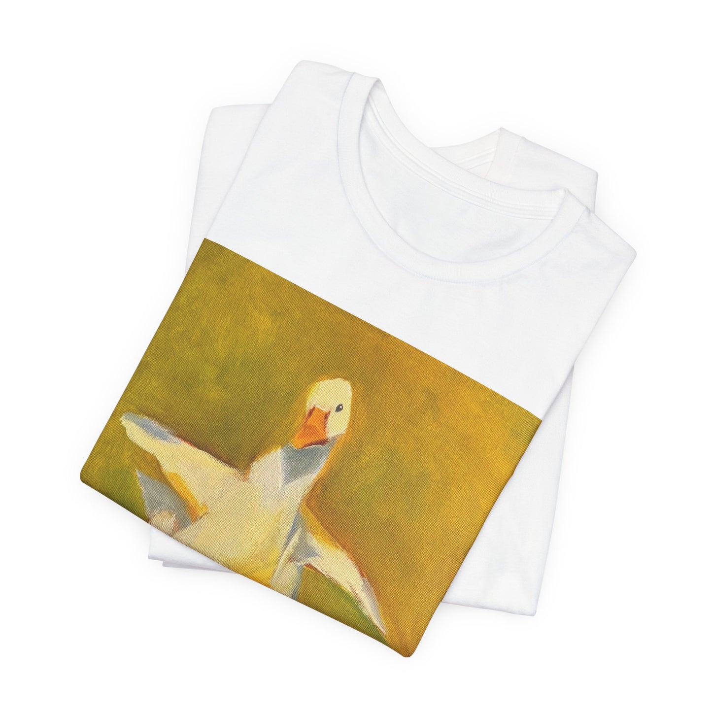 Dancing Duck Floral Tee — Whimsical Vintage-Style Goose T-Shirt