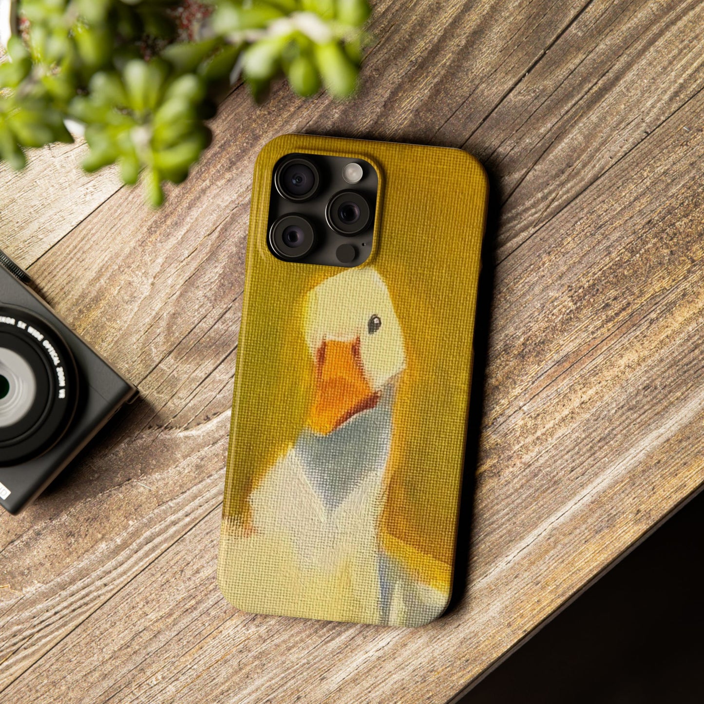 Cute Duck Illustration Slim Phone Case — Whimsical Farm Animal iPhone Cover