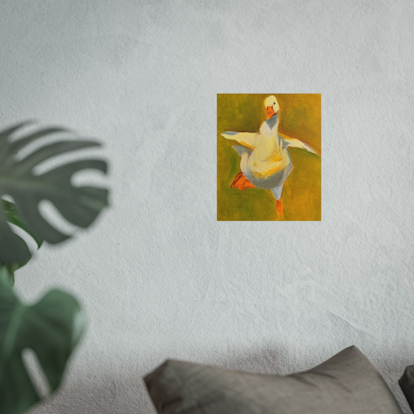 Fine Art Poster — Playful Dancing Goose Painting Print