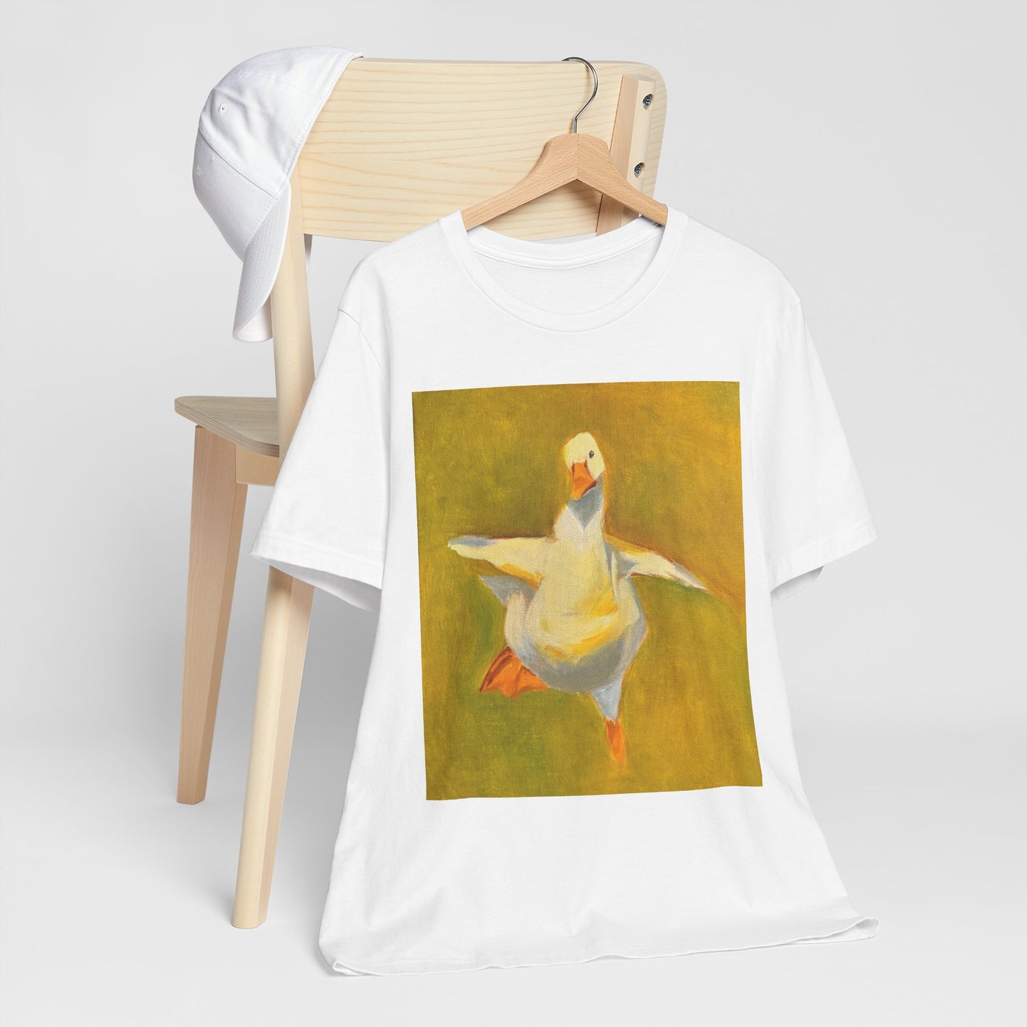 Dancing Duck Floral Tee — Whimsical Vintage-Style Goose T-Shirt