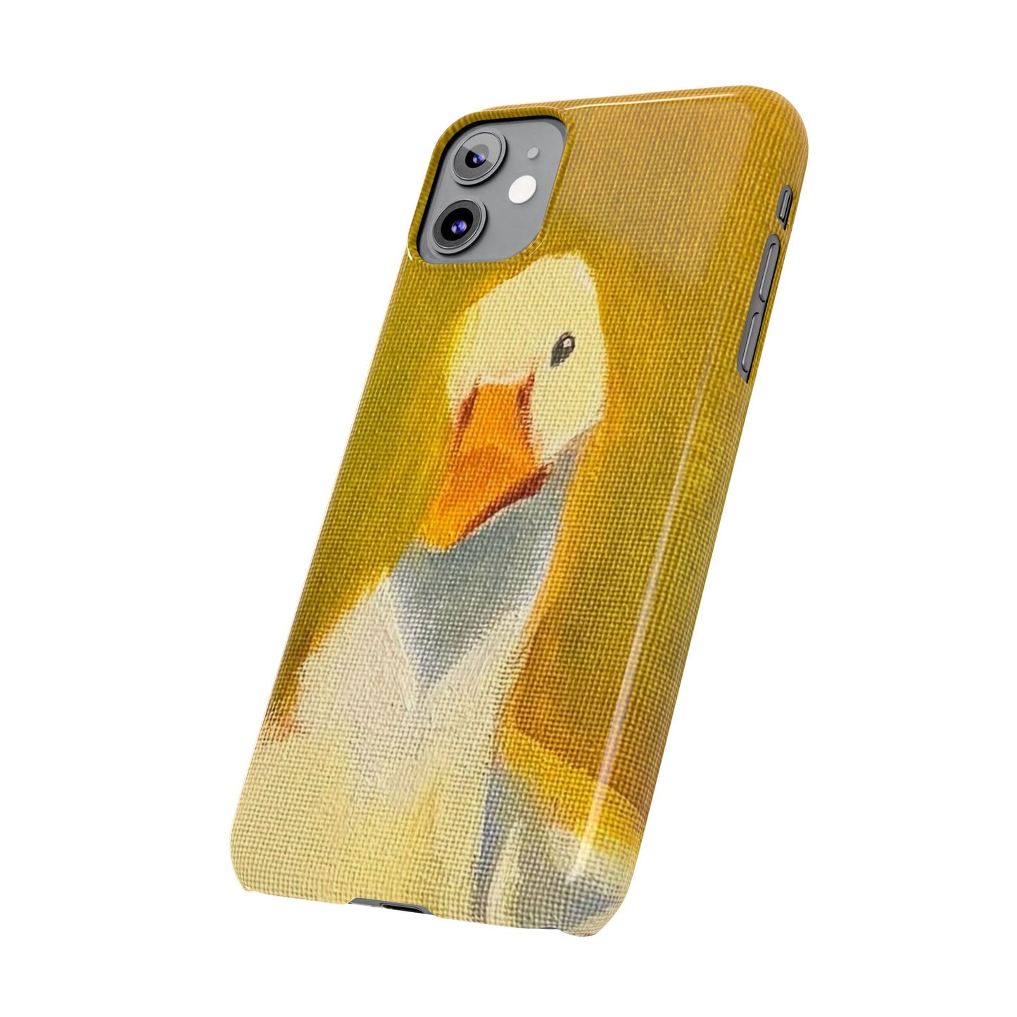Cute Duck Illustration Slim Phone Case — Whimsical Farm Animal iPhone Cover