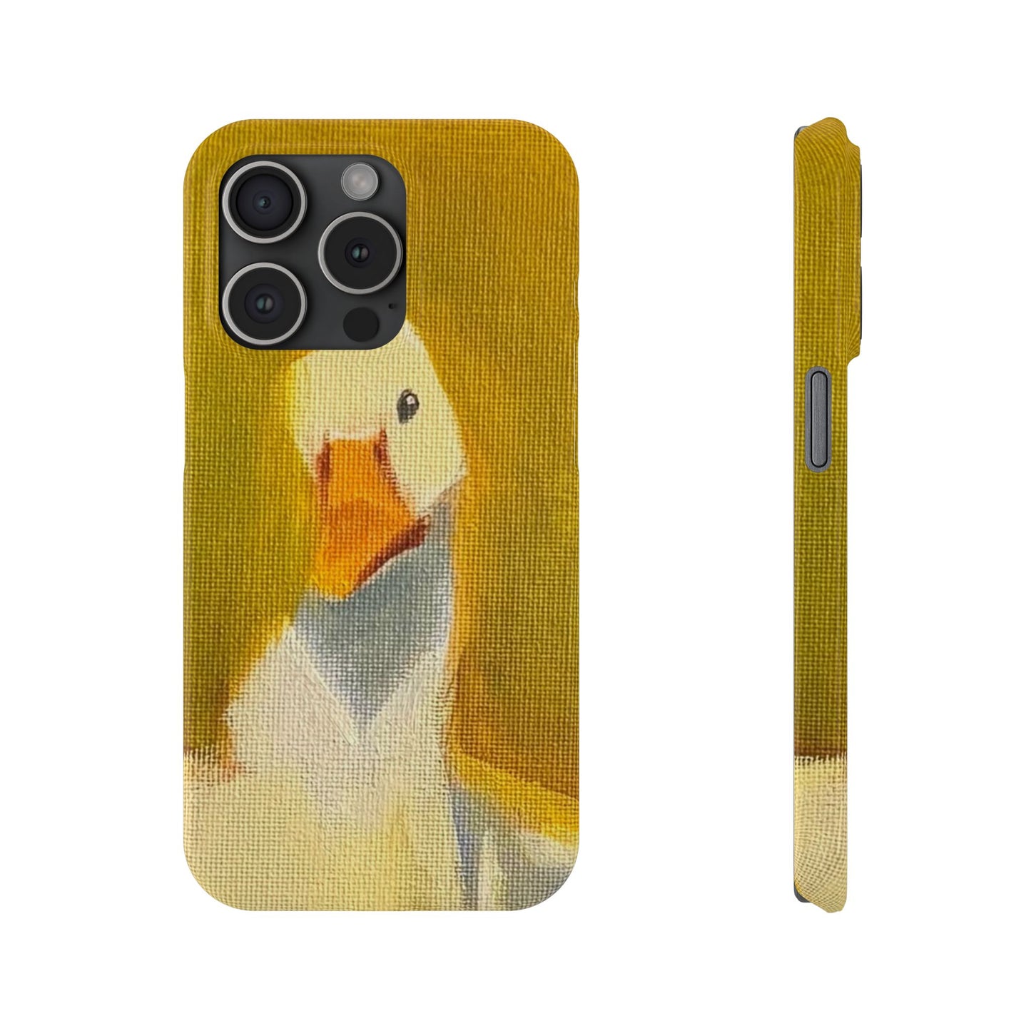 Cute Duck Illustration Slim Phone Case — Whimsical Farm Animal iPhone Cover